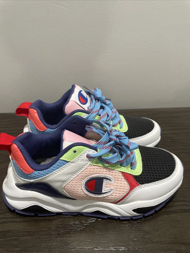 Кроссовки теннисные Champion Block 93 Eighteen SP BLOCK кожа белые 8w синие розовые красные - Изображение 3 из 4