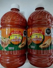 2X EL PULPITO SALSA PICANTE FOR SEAFOOD / MARISCOS - 2 BIG BOTTLES 900ml EACH