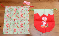 New STRAWBERRY SHORTCAKE BAG LOT Drawstring Travel Tote Bags NWT