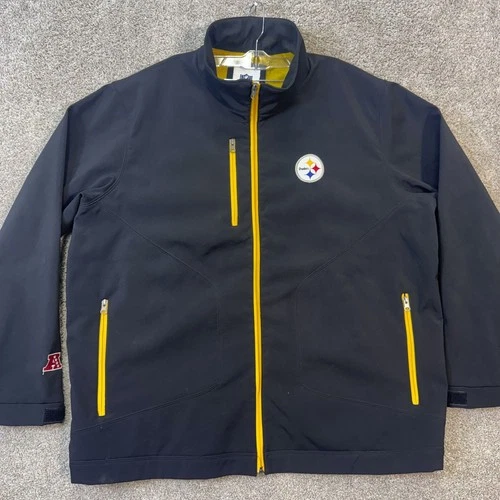 Pittsburgh Steelers Jacket Mens XXL Black NFL Softshell Full Zip G-III Apparel - product listing photo