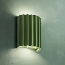 Contemporary Mini Wall Light Minimalist Half-Cylinder Desgin Green Wall Mount...