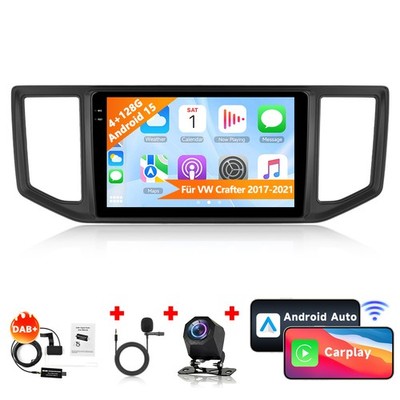 Für VW Crafter 2017-2021 Autoradio GPS Navi BT 8-Core Android 15 Wifi 4+128G DAB