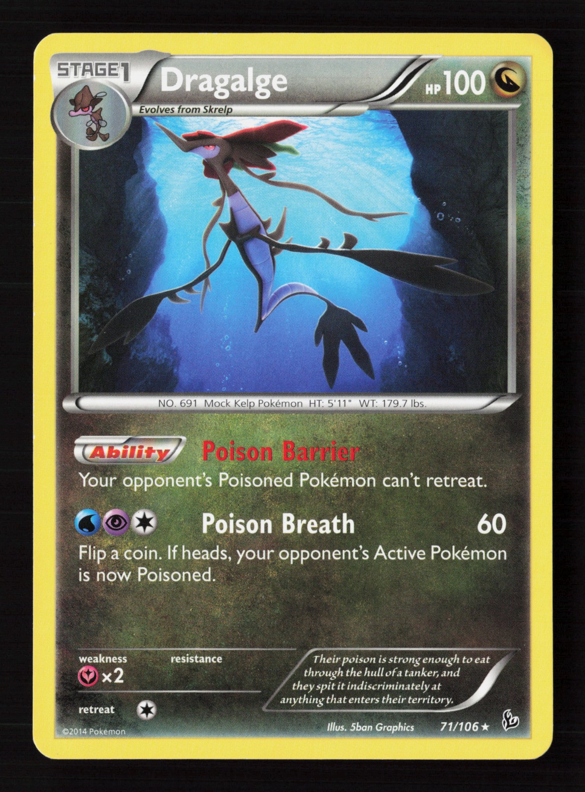 Dragalge 71/106 Pokemon TCG XY - Flashfire LP