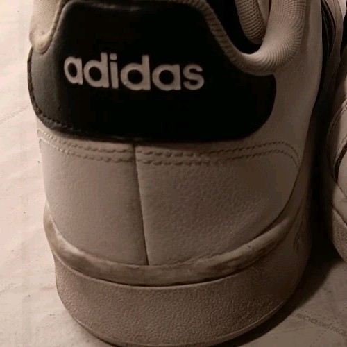 Adidas Grand Court Mens Sz 13 Shoes White Black Classic Low Top Trainer Sneakers - Picture 5 of 5