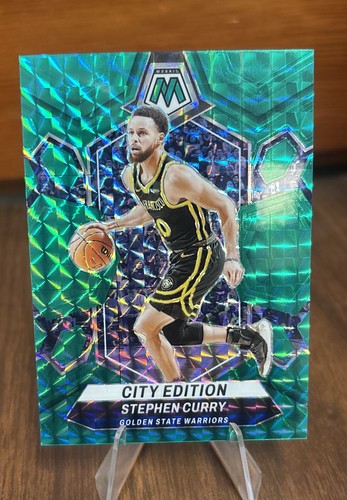 2023-24 Panini Mosaic - City Edition Stephen Curry #276 Teal Mosaic Prizm /75