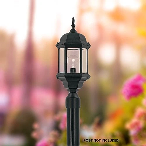  2976-BK Devonshire Outdoors, 20 inch, Black 20in H Post Lantern - Picture 3 of 7