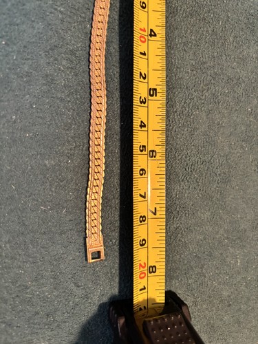 "Brazalete de eslabones de espiga tono dorado de 8""" - Imagen 3 de 8
