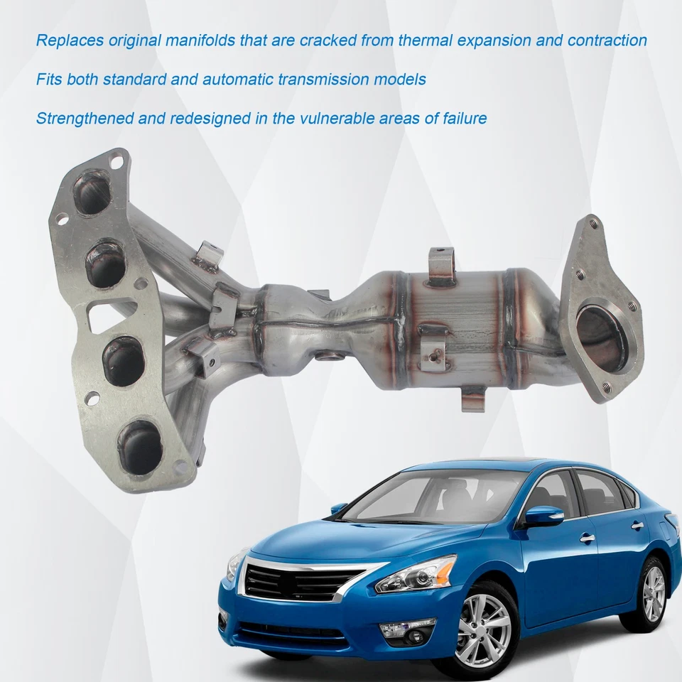 Convertidor catalítico colector de escape para Nissan Altima 2007-2013 2,5 L L4 Foto 3 de 4