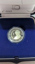 Alessandro Manzoni 2 Euro Proof Commemorative Mirror Background 2023