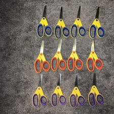 Pack Of 12 School Smart Assorted Colors, Child Scissors