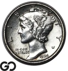 1924-D Mercury Dime, Full Split Bands, Choice BU++ FSB, Tough