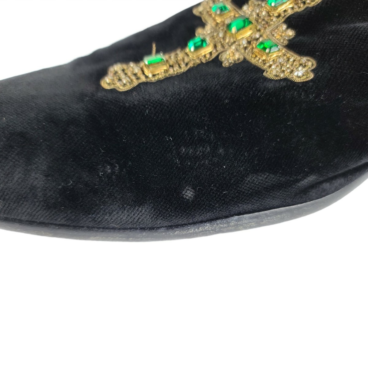 Dolce & Gabbana Velvet Gold Rhinestone Loafers Dolce & Gabbana Leather Crown-Embellished Loafers | Sendegaro ZA main image 2
