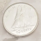 1965 Canadian Dime *80% SILVER*  *BU - UNCIRCULATED MINT CELLO*  *FREE SHIPPING*