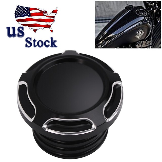 Black Custom Fuel Tank Gas Cap Cover Fit for Harley Sportster XL 883