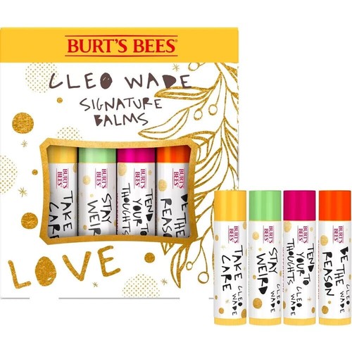 Burts Bees Moisturizing Lip Balm, CLEO WADE Signature Balms, Assorted