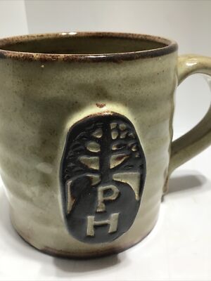 PH BRAIN COFFEE MUG. EMBOSSED PH MUG.  Art Deco 3D Mug. B223