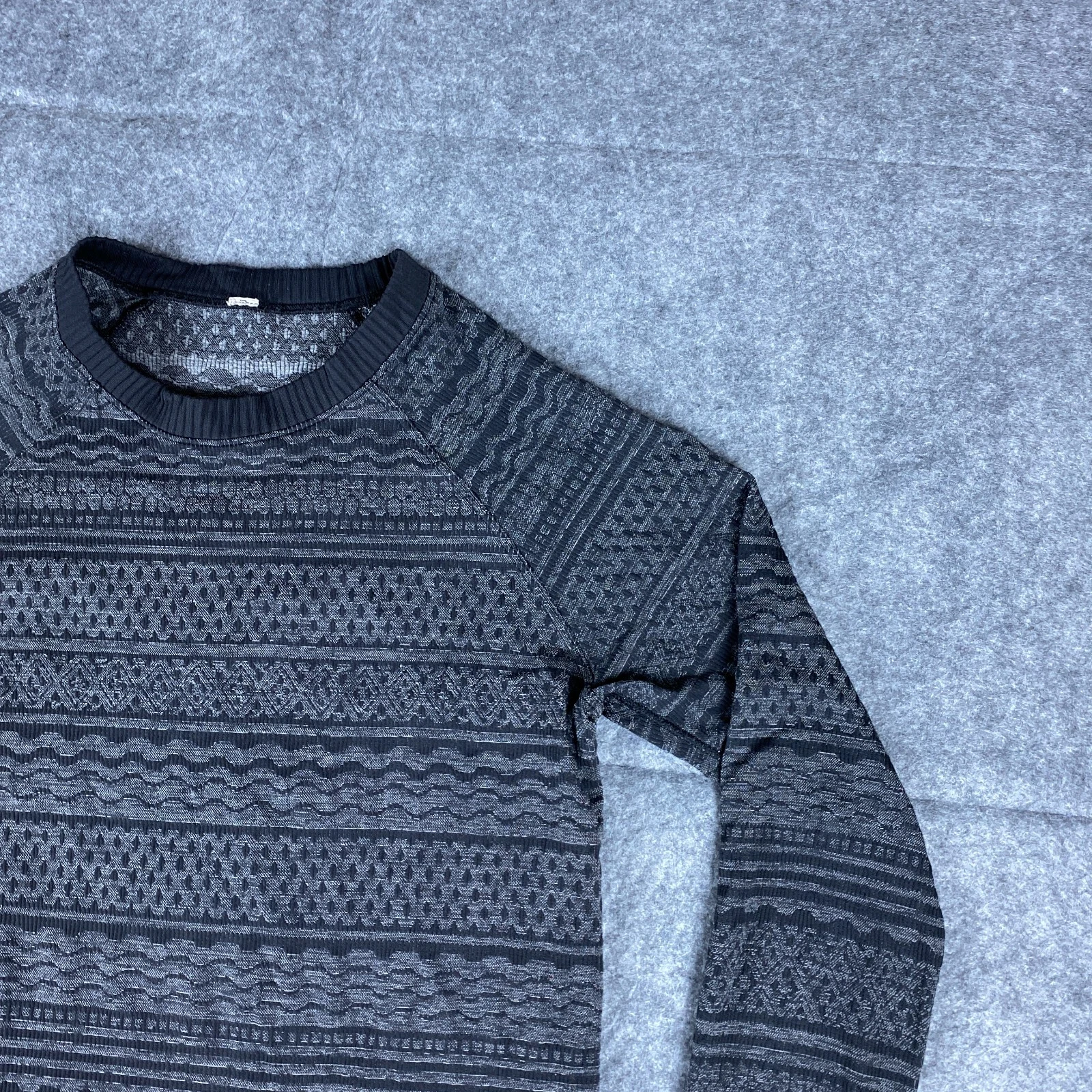 lululemon rest less fair isle long sleeve shirt
