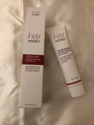 Hey Honey Come Clean Facial Propolis & Minerals Facial Scrub Sealed 70ml NIB