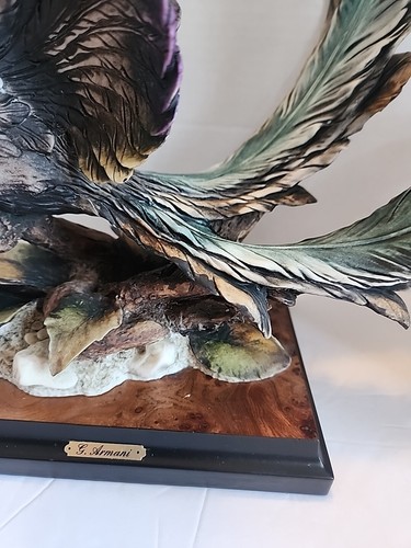 Vntg Giuseppe Armani BIRD OF PARADISE 1990 No COA/BOX Capodimonte Italy Pic/Desc - Picture 4 of 24