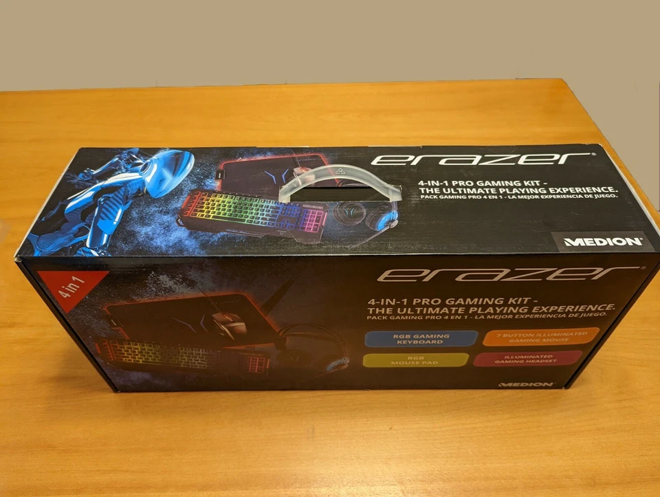 4 in 1 Pro Gaming Kit w. Illuminated Keyboard, Headset, Mouse & Pad (MEDION) - Image 2 of 4