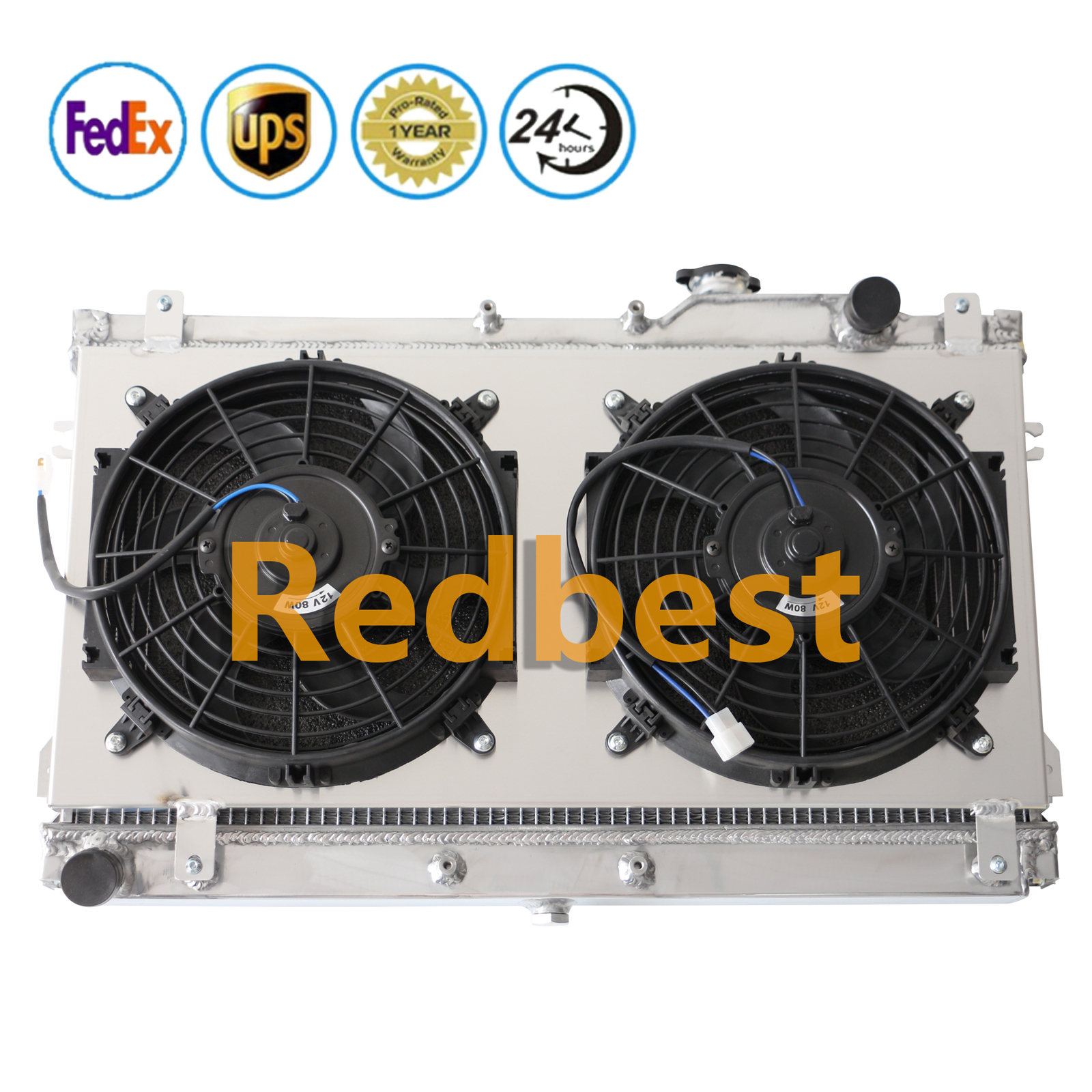 3 Row Aluminum Radiator+Shroud+Fan For 1990-1997 Mazda Miata MX5 1.8L 1.6L I4 MT