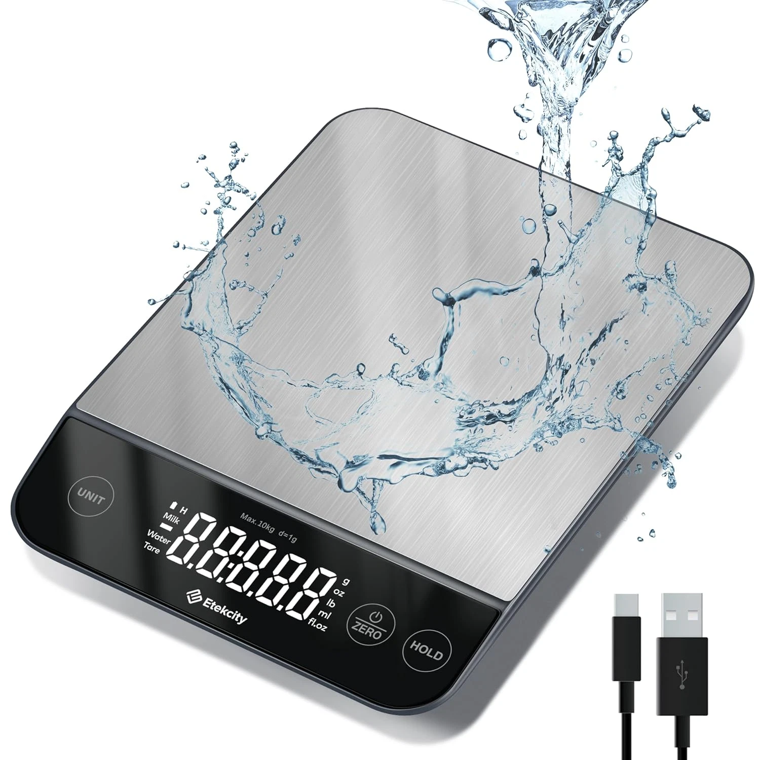 Báscula de cocina digital de 22 lb para alimentos, gramos y onzas para bajar de