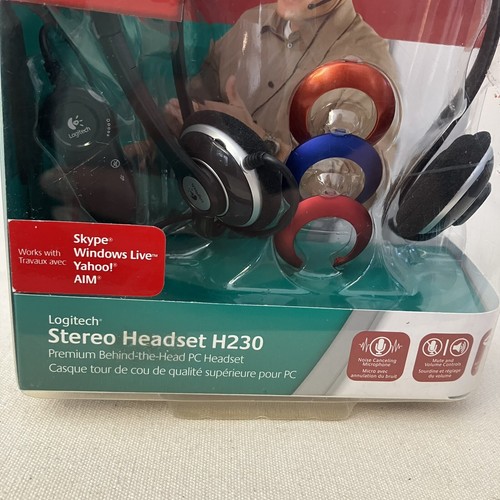 Logitech Stereo Headset H230 ClearChat Style Premium PC Headset Customize Sealed - Picture 3 of 7