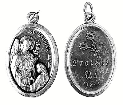 4 Pack SAINT GABRIEL SAN GABRIEL ARCANGEL PEWTER MEDALS (1'' x 5/8'')