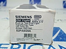 SIEMENS 52PA6G9A PUSH TO TEST PILOT LIGHT AMBER NEW