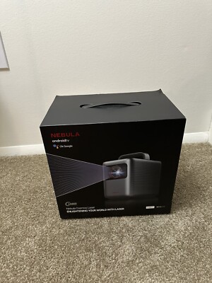 Anker Nebula Cosmos Laser 1080P Projector Android TV Auto Focus. Floor Stand Inc