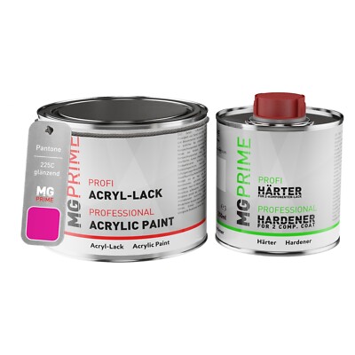 Pantone 225C Red Pink Acryl Lack glänzend 0,75 Liter 750 ml Dose inkl. Härter