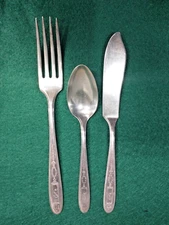 Vtg Community Plate 1921 GROSVENOR Silverware Master Butter Knife Fork Spoon