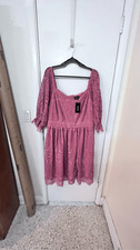 CITY CHIC GISELLE SQUARE NECK LACE DRESS WOMENS SZ 18 NEW