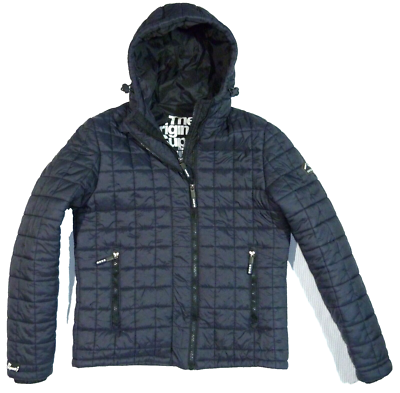 SUPERDRY The Original Fuji Steppjacke Damen Jacke gr M Blau Kapuze