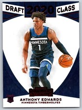 Anthony Edwards 2020-21 Contenders Draft Class Red Rookie RC #5 Timberwolves