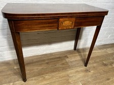 ANTIQUE SHERATON MAHOGANY FOLDING TEA TABLE , HALL TABLE .DELIVERY AVAILABLE