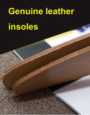 2 pairs Thick Genuine Leather Insoles Mens Shoe Inserts Male Boy Boot Repair Pad