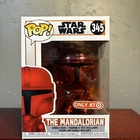 Funko Pop Star Wars Red Chrome The Mandalorian #345 Target Exclusive #C