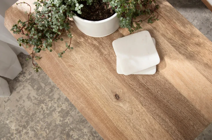 Wood End Side Table Living Room Sofa Coffee Storage Nightstand Small Rectangle - Image 3 of 4