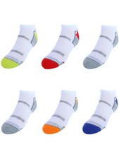 Fruit of the Loom Boy's Active Low Cut Tab Socks 6 Pair