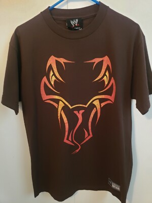 WWE Randy Orton RKO wrestling T-Shirt Size M Brown Ships Free!