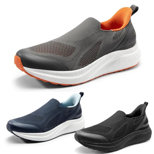 Men's Hands-Free Slip On Walking Shoes Laceless Breathable Tennis Sneakers