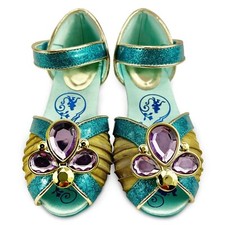 Disney Store Aladdin Princess Jasmine Costume Dress Shoes Girl Arabian Gold Teal