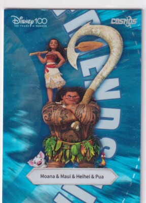 Kakawow Disney 100 Cosmos 2024 CDQ-DS-33 Moana & Maui & Heihei & Pua Blue Foil