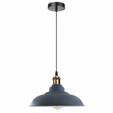 Industrial Pendant Light fitting Metal Ceiling Light Shade Hanging Retro Lamp UK