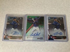 2018 Jordan Groshans Bowman Chrome & Platinum Auto Lot Marlins