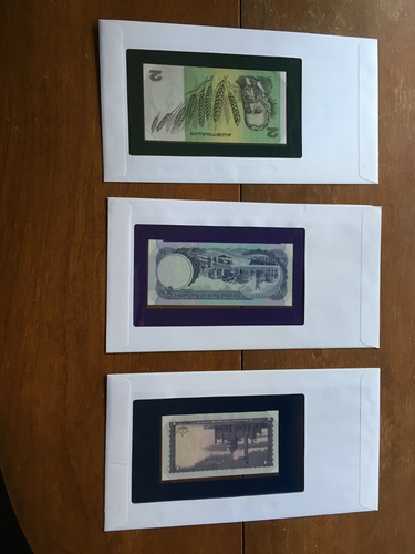 Australia 2 dollars banknote UNC, Barbados 2 dollars banknote UNC, Brunei 1985 - 第 2/2 張圖片