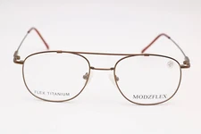Modern Optical Modz Flex Brown Aviator Mx905 Eyeglasses Frames 55-17-145