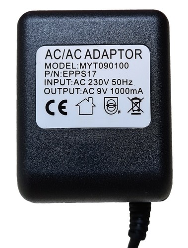 NUMARK E-PT-043-00 MIXER POWER SUPPLY 9V AC REPLACEMENT ADAPTER FOR 10V AC 500MA - Picture 1 of 3