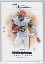 2012 Panini Prime Signatures Prime Proof Blue 23/49 Greg Little #117 0a1